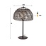 Tafellamp Zwart Bruin Metaal 1-Lichts  - Armor Open