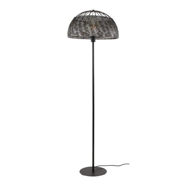 PS-Collection Armor Open Vloerlamp Ø50x164cm - Zwart/Bruin - Metaal