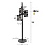 Vloerlamp Slate Grey Metaal Spindle 3-licht