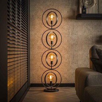 PS-Collection Vloerlamp Charcoal Metaal Turn Around 4-lichts