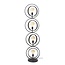 Vloerlamp Charcoal Metaal Turn Around 4-lichts
