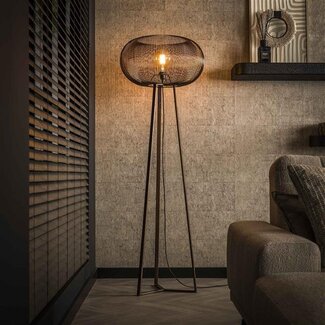 PS-Collection Vloerlamp Zwart Metaal Copper Twist 1-lichts
