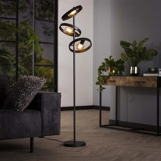 PS-Collection Vloerlamp Charcoal Metaal 3 Lichtpunten - Hover