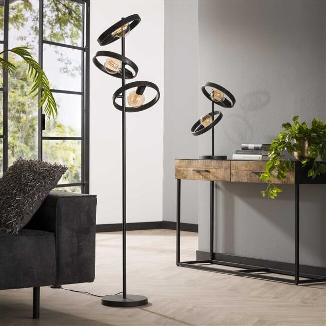Vloerlamp Charcoal Metaal 3 Lichtpunten - Hover