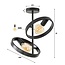 PS-Collection Hover 2L Plafondlamp - 42x26x37cm - Charcoal - Metaal