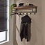 Daytona 6 Haken Kapstok - 100x30x27cm - Bruin/Zwart - Hout/Metaal