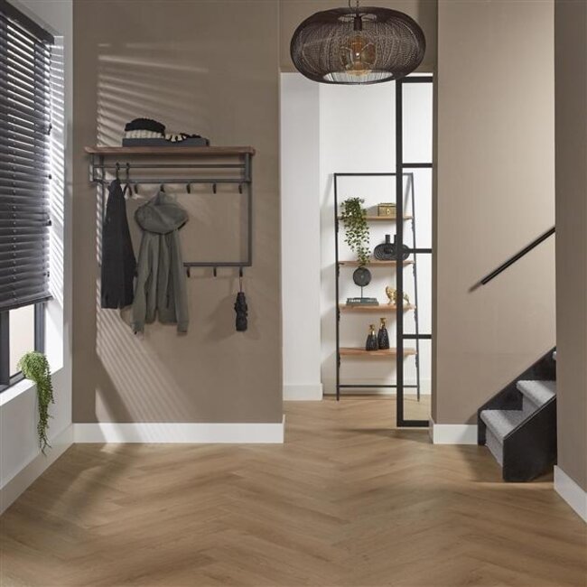 PS-Collection Daytona 12 Haken Kapstok - 100x30x80 cm - Natural - Hout/Metaal