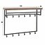 PS-Collection Daytona 12 Haken Kapstok - 100x30x80 cm - Natural - Hout/Metaal