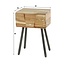 PS-Collection Demn Nachtkastje - 40x32x60cm - Naturel - Acacia/Metaal
