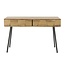 Demn 2 Lade Kaptafel - 120x40x77cm - Naturel - Acacia/Metaal
