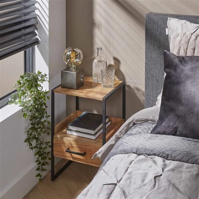 PS-Collection Niche XS Nachtkastje 1 Lade - 35x35x55cm - Naturel - Acacia