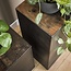 Raft 70 Bloemenzuil - 30x30x70cm - Bruin/Zwart - Hout/Metaal