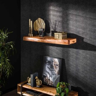 PS-Collection Wandplank Acaciahout Naturel Tree - 100 cm