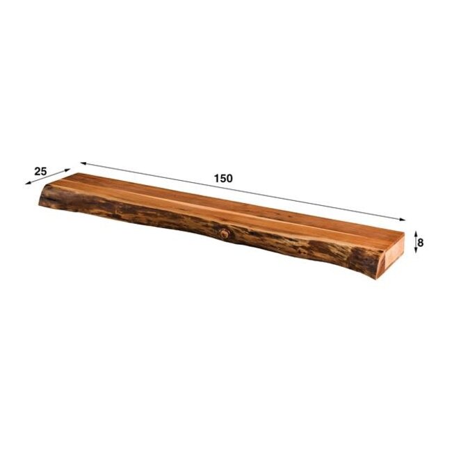 Wandplank Acaciahout Naturel 150 cm - Tree