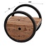 Wandschap Hardhout Metaal Met Lade Circular - Ø30 cm