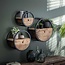 PS-Collection Circular Wandschap met Lade - Ø40x25cm - Bruin - Hout/Metaal
