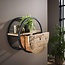 Wandschap Hardhout Metaal Met Lade Circular - Ø50 cm