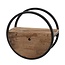 Circular Wandschap met Lade - Ø50x25cm - Bruin - Hout/Metaal
