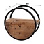 Wandschap Hardhout Metaal Met Lade Circular - Ø50 cm