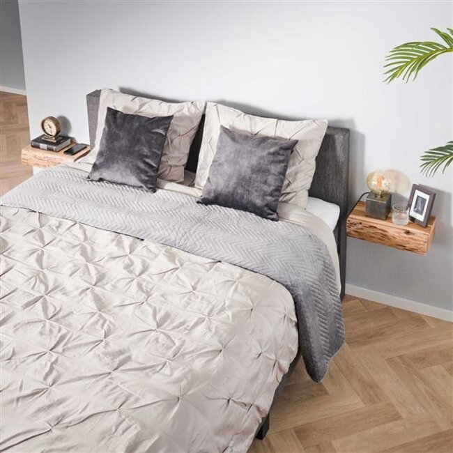 Zwevend Nachtkastje Acaciahout Naturel Tree L Set Van 2