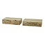 Tree L Set van 2 Nachtkastjes 1 Lade - 40x20x10cm - Naturel - Acacia