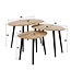 PS-Collection Organische Set/3 Salontafels - 90x55x50cm - Naturel - Acaciahout