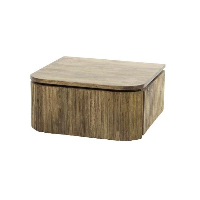 PS-Collection Wave 1 Lade Hangend Nachtkastje - 45x40x21cm - Zandkleur - Mangohout