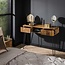Haltafel Mangohout Zandkleur 2 Lades Wave