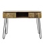 Haltafel Mangohout Zandkleur 2 Lades Wave