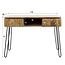 Haltafel Mangohout Zandkleur 2 Lades Wave