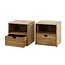 Zwevend Nachtkastje Acaciahout Naturel Flat XS Set Van 2