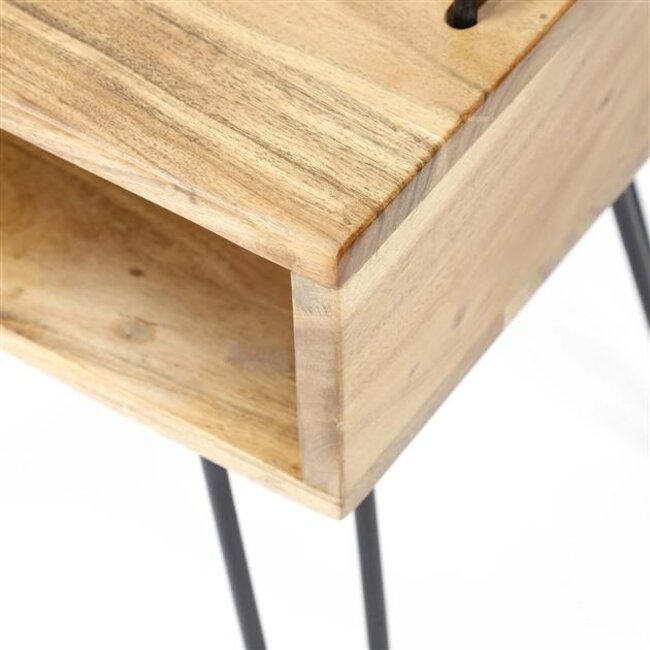 Nachtkastje Acaciahout Naturel Quadro Open Vak
