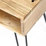 PS-Collection Quadro Nachtkastje - 40x34x48cm - Naturel - Acacia/Metaal