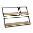 PS-Collection Lean Set/3 Wandplanken - 100x25x30cm - Naturel - Acacia/Metaal