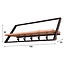 Lean Kapstok - 100x32x38cm - Naturel - Acacia/Metaal