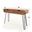 Haltafel Mangohout Zandkleur 2 Lades Barrel