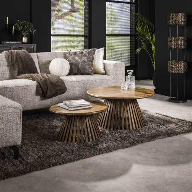Salontafel Set van 2 Mangohout Zand - Tweak Cone