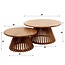 Salontafel Set van 2 Mangohout Zandkleur Tweak Cone