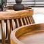 PS-Collection Tweak Curve Set/2 Salontafels - Ø80/Ø60x40cm - Zandkleur - Mangohout