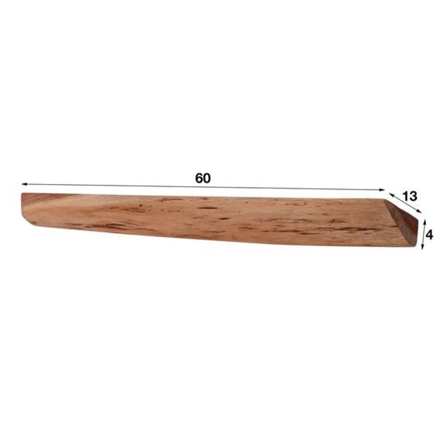 Wandschap Acaciahout Naturel Edge Set Van 3