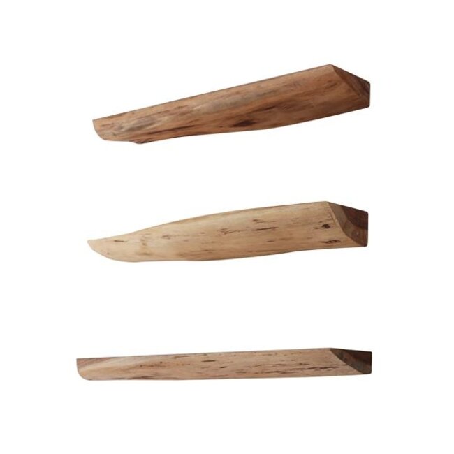 Wandschap Acaciahout Naturel Edge Set Van 3