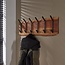 PS-Collection Edge 2x6 Haken Kapstok - 100x12x30cm - Naturel - Acacia/Metaal