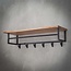 Kapstok 6 Haken Hoedenplank Acaciahout - Edge