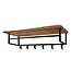 Edge 6 Haken Kapstok - 100x33x27cm - Naturel - Acacia/Metaal