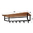 Edge 6 Haken Kapstok - 100x33x27cm - Naturel - Acacia/Metaal