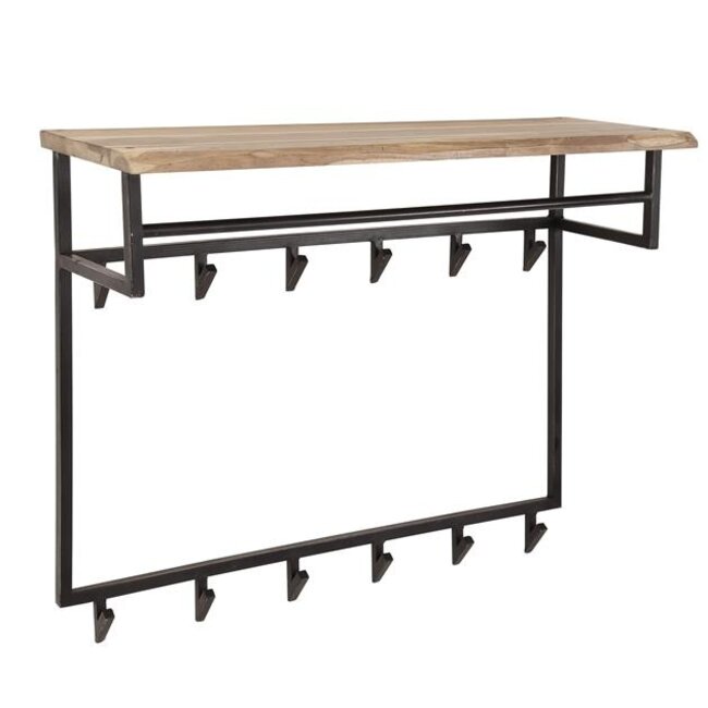 Kapstok Acacia Metaal Hoedenplank 12 Haken Edge