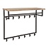 Edge Hoog 12 Haken Kapstok - 100x33x80cm - Naturel - Acacia/Metaal