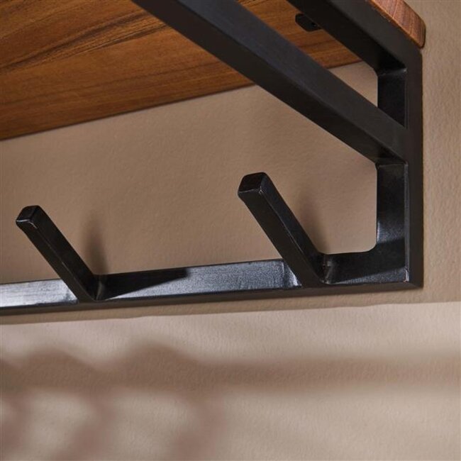 Kapstok 6 Haken Hoedenplank Acaciahout - Custom