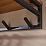 PS-Collection Custom 6 Haken Kapstok - 100x35x17cm - Naturel - Acacia/Metaal