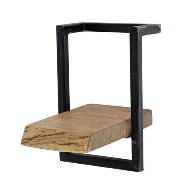 Wandplank Acacia Naturel Metaal Edge Frame - 20 cm